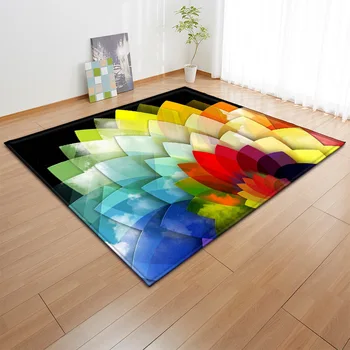 

Large Size Nordic Style Geometric Pattern 3D Carpet Living Room Bedroom Table Rug and Carpet Rectangular Antiskid Floor Mat