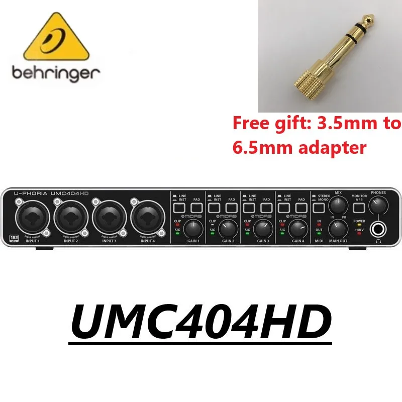 Behringer – Carte Son Umc202hd, Interface Audio, Enregistrement En Direct  Sur Guitare Électrique, Carte Son Externe, Diffusion En Direct - Microphone  Accessoires - AliExpress