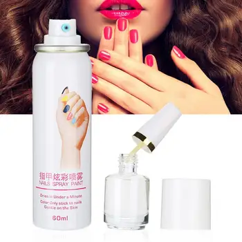 

6Colors Manicure Nail Polish Spray Base Coat Fast Drying Spraying Easy Washing Nail Spray 60ml Nail Polish