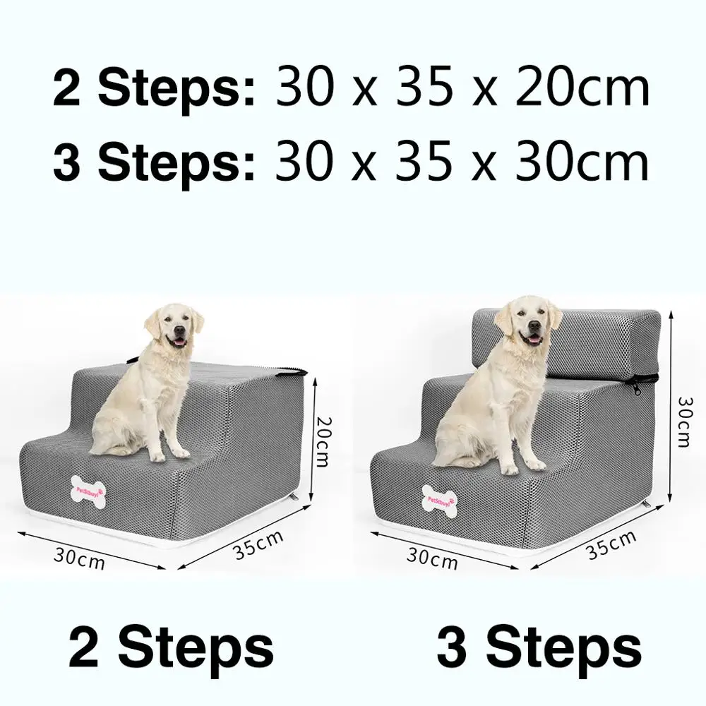Собака лестница дом для собак дышащая противоскользящая Съемная кровать для домашних животных лестница для собак 2 ступеньки лестница для маленьких собак - Цвет: F