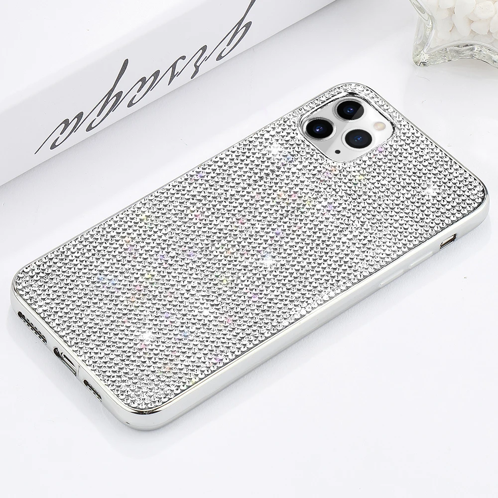 LLZ.COQUE Блестящий блестящий чехол со стразами для Samsung S7 S8 S9 S10 Plus Кристальный