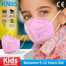 Mascarilla facial FFP2 Multicolor para niños, máscara KN95 con filtro, reutilizable, 5 capas, máscaras de respirador, tapabocas