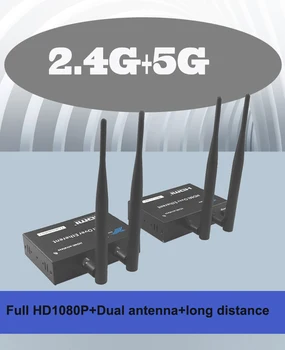 

Wireless HDMI extender transmitter 100M 2.4G/5G 1080P HDMI wireless extender with Loop up to 200M for apple TV DVD PC