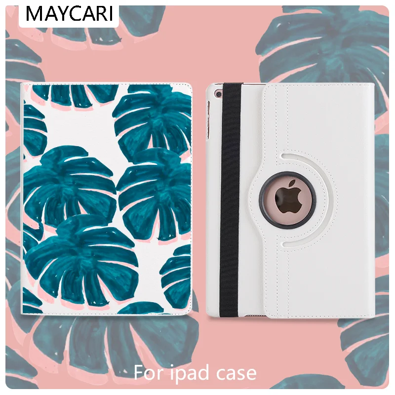 

Ipad 2 3 4 Leather 360° Rotatable Back Case Palm Leaves Set Cover Protective For 2020 iPad Pro 11 12.9 10.5 7.9inch Mini 1 2 3 5