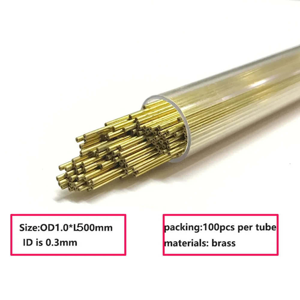 Ziyang Drill Hole Brass Electrode Tube Single Hole OD1.0*500mm ID 0.3mm for EDM Drilling Machine