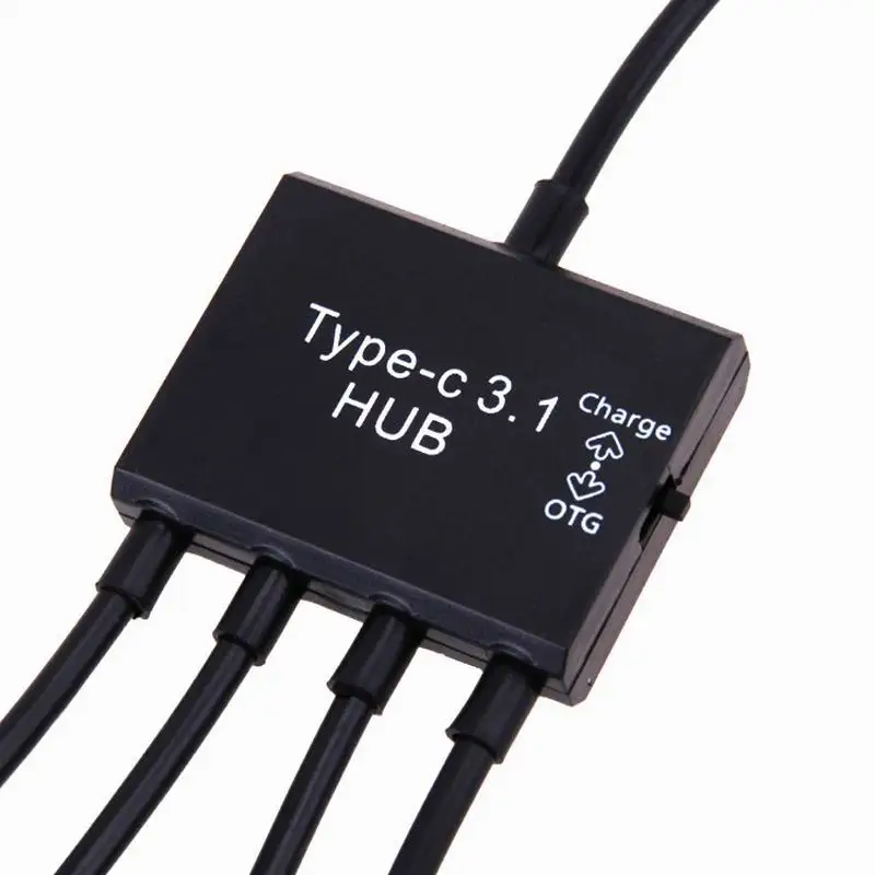 Несколько OTG 4 порта type-C зарядное устройство черз порт USB концентратор Кабельный разъем адаптер USB 3,1 type C концентратор до 4 USB 2,0 порт концентратор 19 см