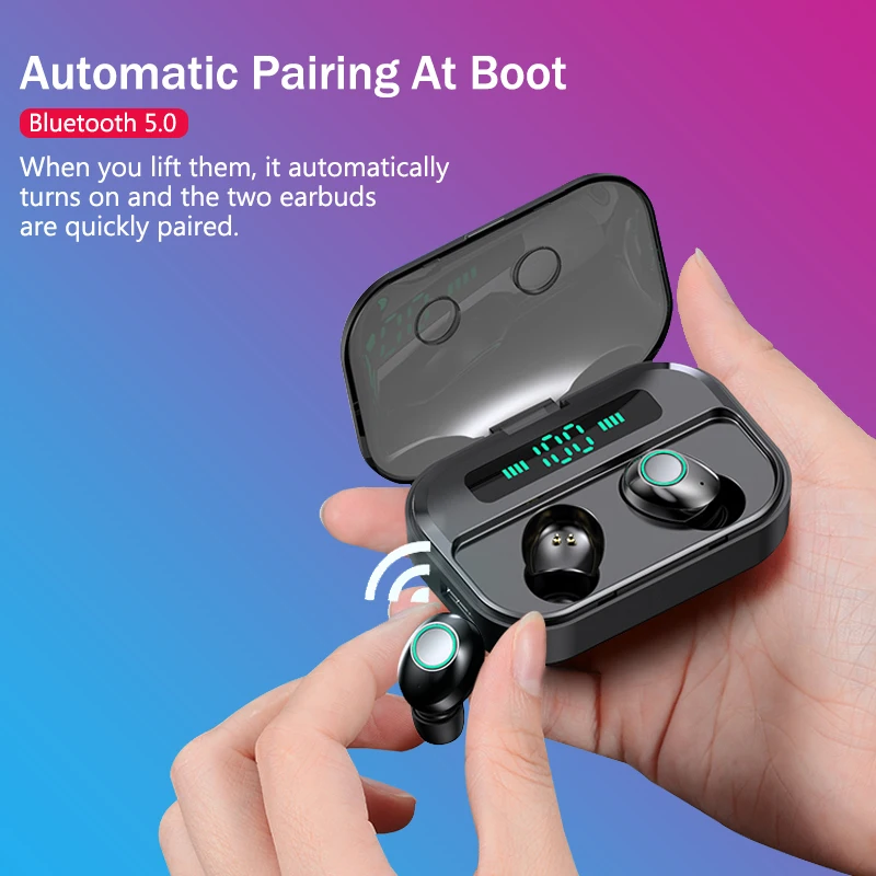 

Bluetooth Earphone Wireless Earbuds with Charging Box Wireless Headphones In-Ear Sport Headset Gaming Earphone for Smart Phone