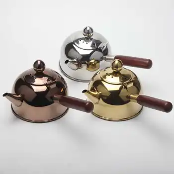 

Stainless Steel Kettle Flat Bottom Boil Side Pot Wild Pot Kettle Kungfu Tea Ceremony Electromagnetic Pot Electric Kettle tetera