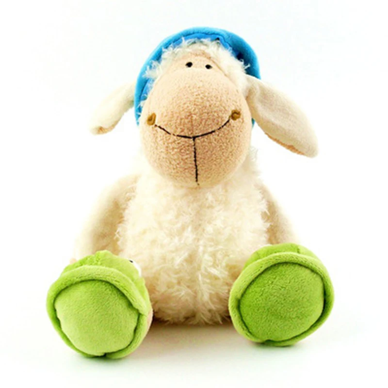 

Sheep Night Cap Wool Plush Toy Children Cute Cartoon Doll Doll Gift Give Children Birthday Gifts Bedroom Cute Decorations JM136