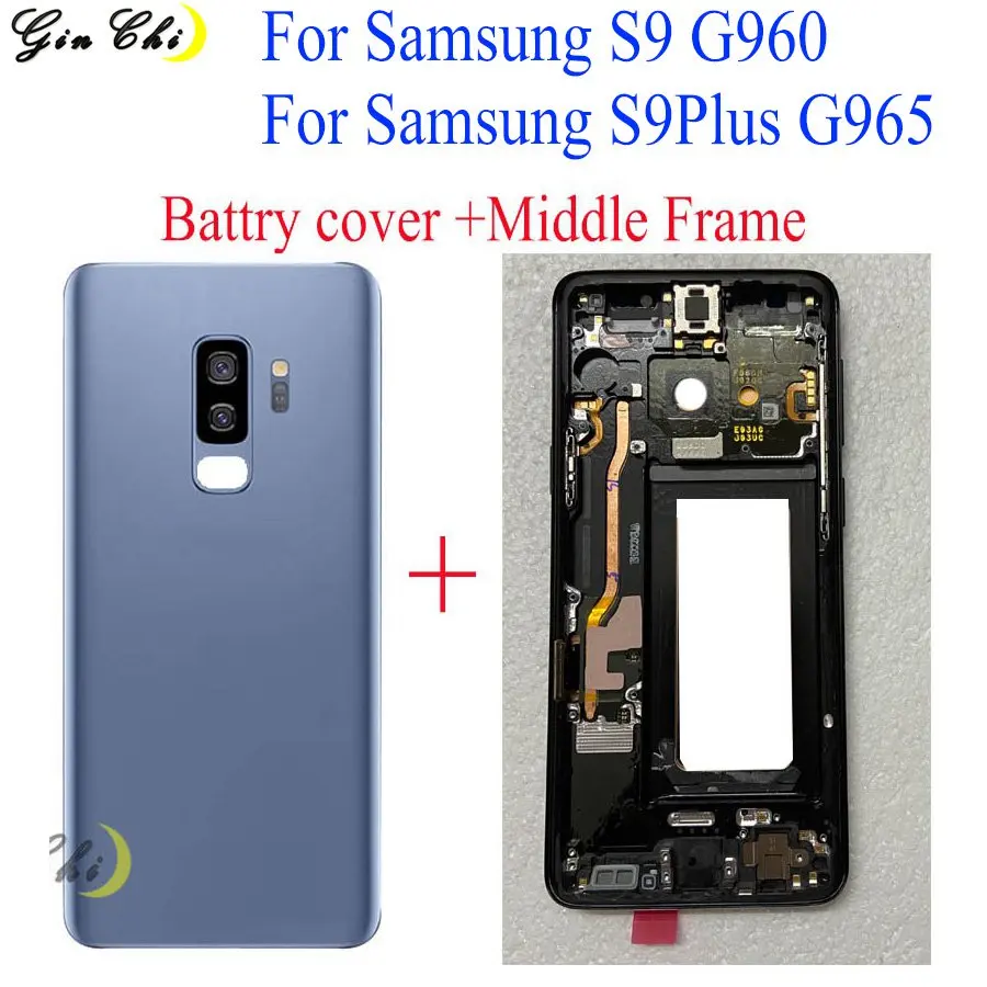 New Battery Cover For sasmung S9 back cover glass door Case Rear S9Plus ProHousing samsung Plus Middle frame | Мобильные телефоны и