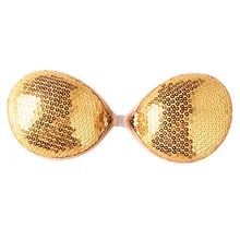 Современный натуральный сексуальный бюстгальтер с открытой спиной, пуш-ап, цельный, с блестками, без стали, женский бюстгальтер, многоразовый, удобный, без бретелек, невидимый