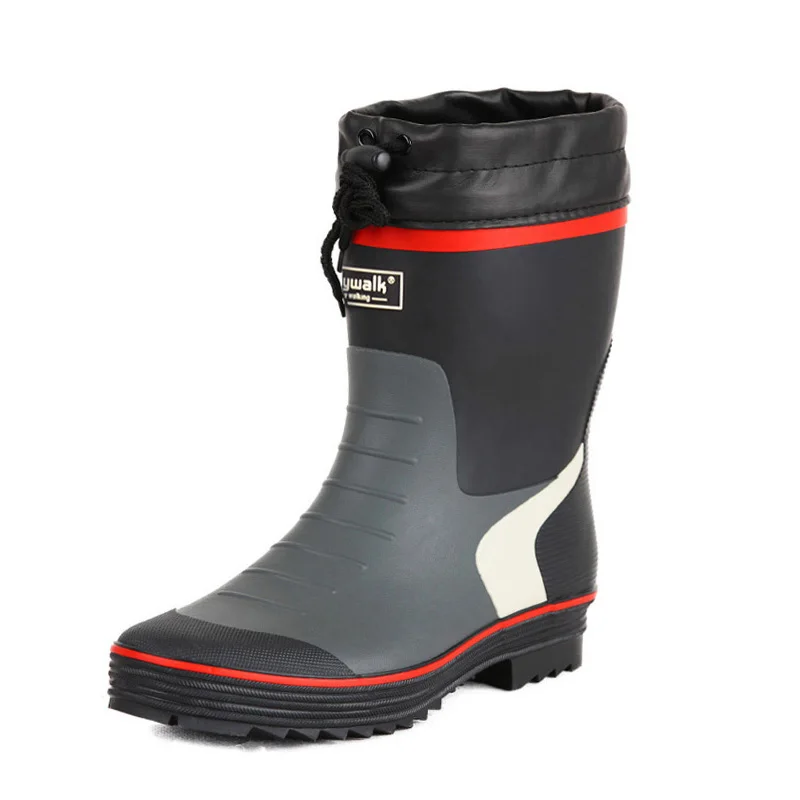 Cuculus 2020 Winter Camouflage Snow Men Boots Rain Shoes Waterproof With Plush Warm Male Casual Mid-Calf Work Fishing Boot 2119