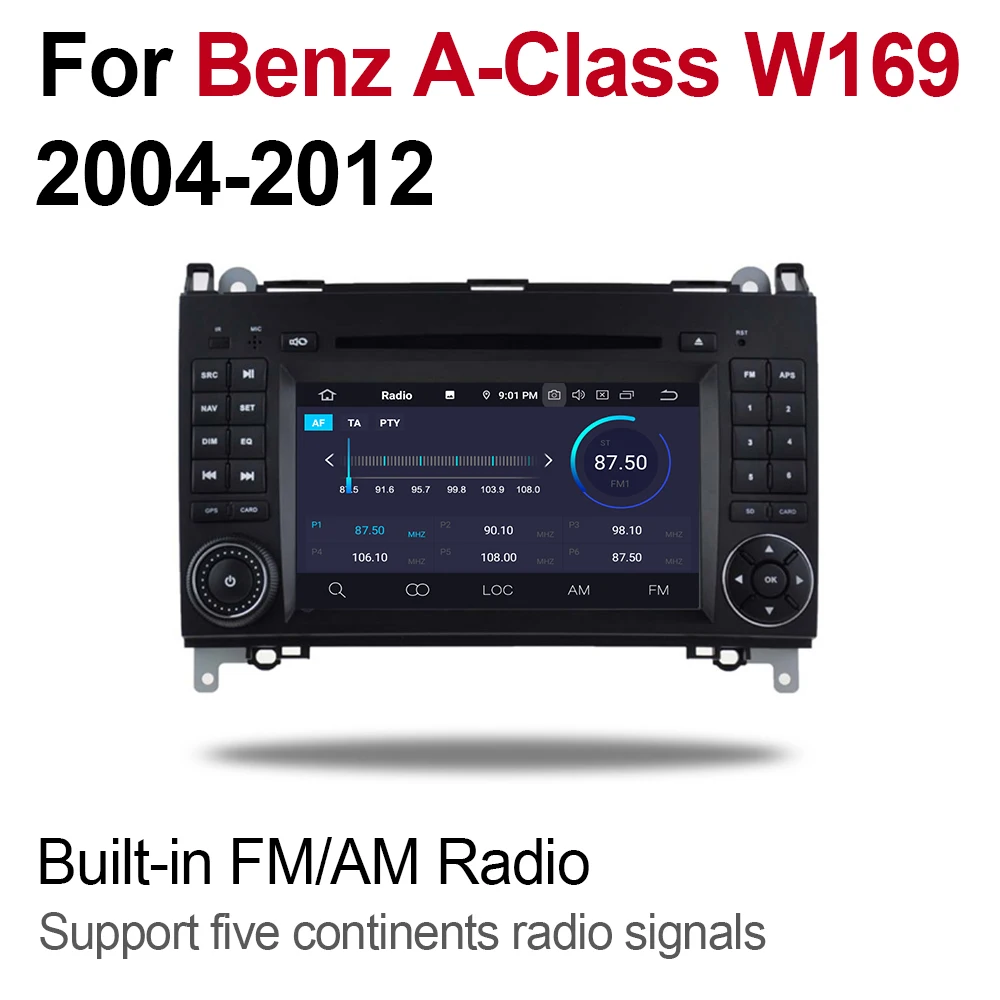 Для Mercedes Benz A Class W169 2004 ~ 2012 NTG 2 DIN Автомобильный Android 9 GPS Naviation мультимедийная