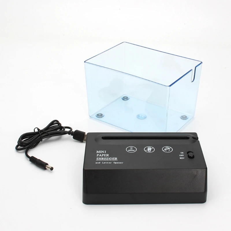Description Picture 2 of itemPortable Mini Paper Shredder Electric USB Battery Operated Shredder Documents Paper Cutting Tool for Home Office