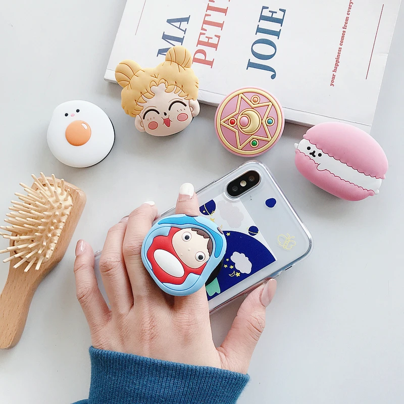 

PPSocket mobile phone socket stretch bracket Cartoon air bag Phone Expanding phone Stand Finger car phone Holder Pipsocket