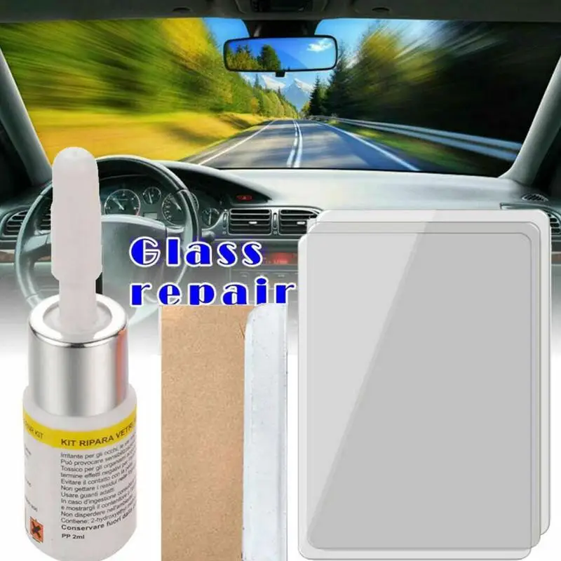 

Car Windshield Repair tool DIY Window Repair Tools Windscreen Glass Scratch Crack Restore Window Screen resin+blade+strips