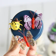 12 шт. наклейки на холодильник ПВХ Животные Божья коровка садовое Украшение DIY стикер на стену Магнитный булавка наклейка на холодильник s