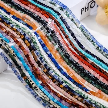 

Natural Stone Square Shape Beads Lapis Lazuli Crystal Stone Loose Beads For Jewelry Making DIY Bracelet Necklace Accessories