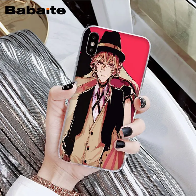 Babaite японское аниме bungou бродячие собаки дазай Осаму чехол для телефона для Apple iPhone 8 7 6 6S Plus X XS MAX 5 5S SE XR