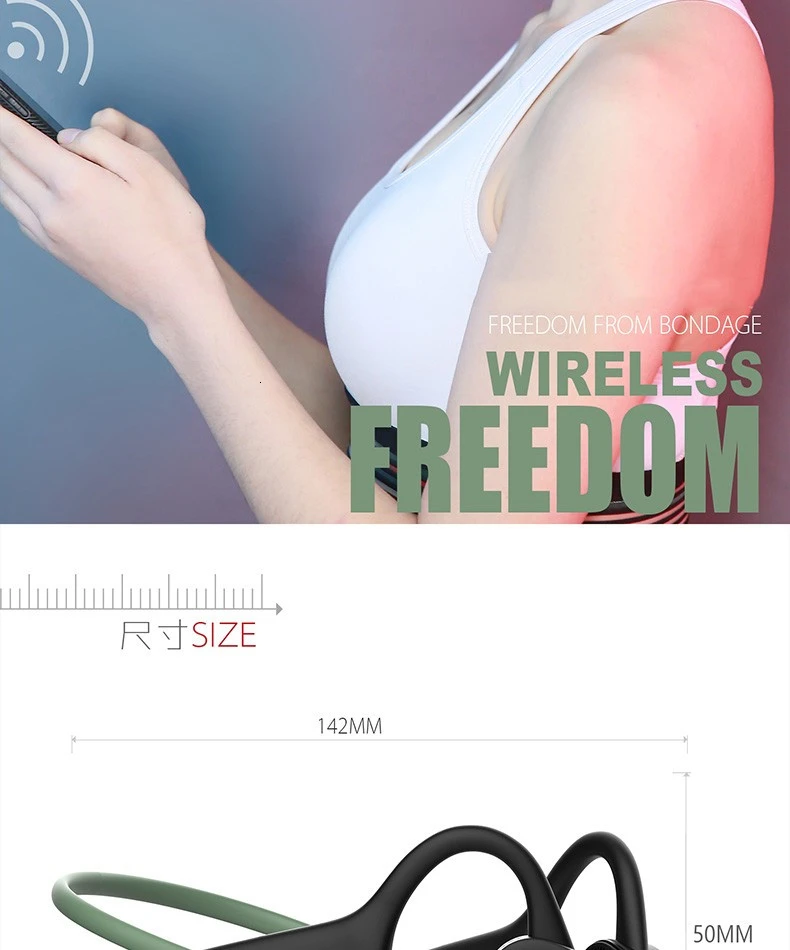 Holy Serpent J20 костной проводимости Беспроводные Bluetooth 5,0 спортивные водонепроницаемые наушники подходят для всех устройств с поддержкой Bluetooth