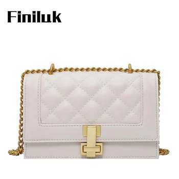 

Finiluk Simple Fashion Women Bag Diamond Lattice Shoulder Bags Designer Ladies Chain Crossbody Bags PU Leather BIZ114 PM49