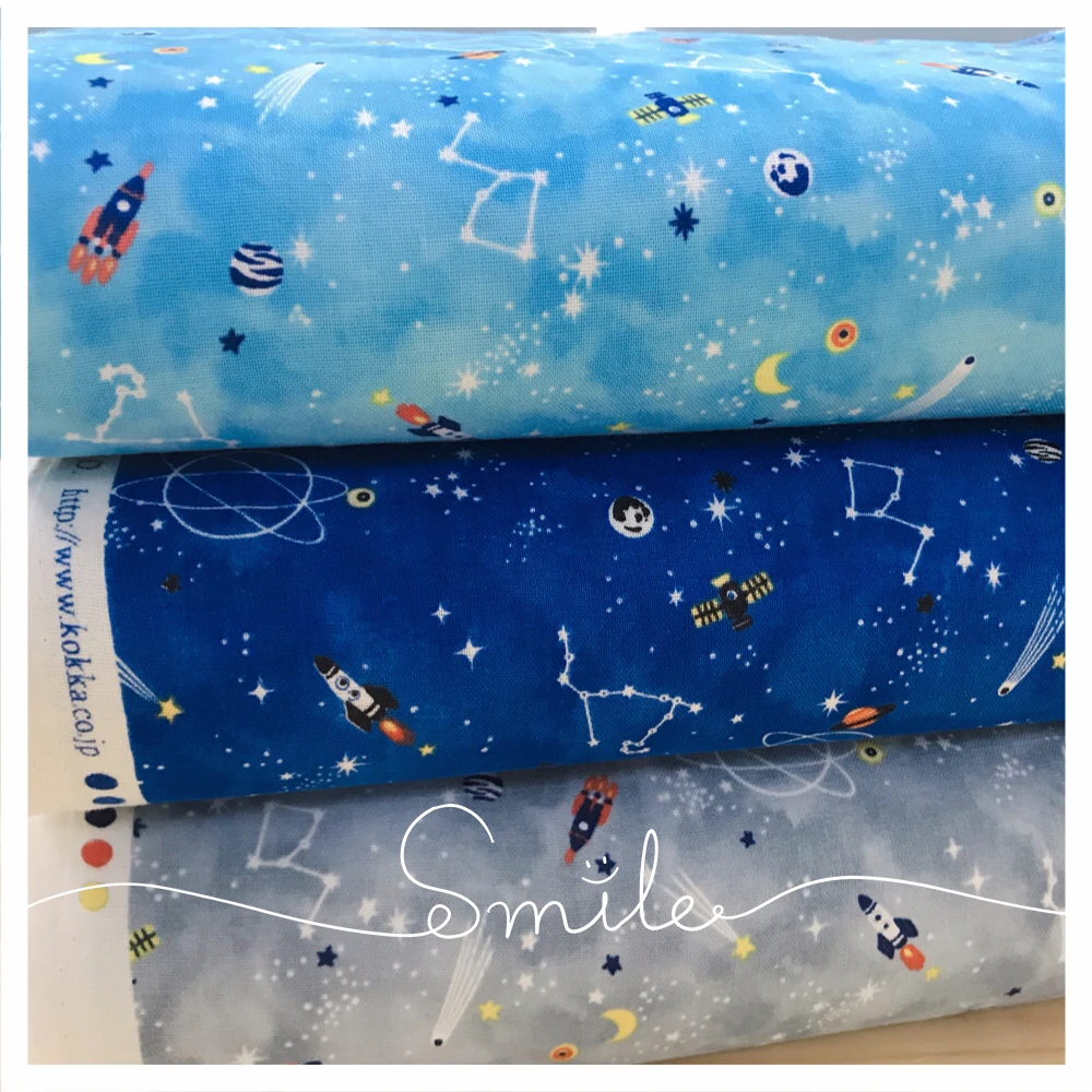 

Free shipping Cute cartoon cloth art of DIY quilt fabric printed cloth rags are imported from Japan double cotton gauze