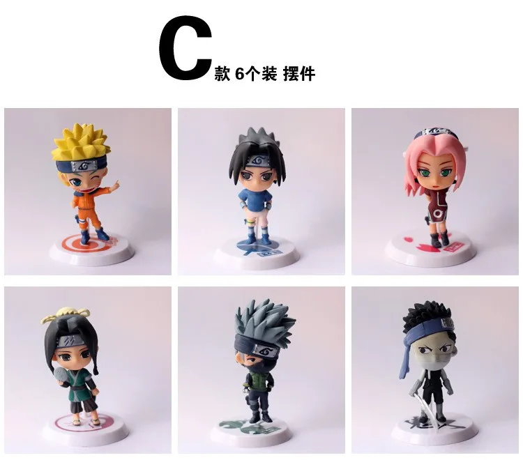 Action Toy Figure Naruto Sasuke Kakashi Figure Set Classic Japanese Anime Figurine Resin Model Builiding Quality Toys For Boys