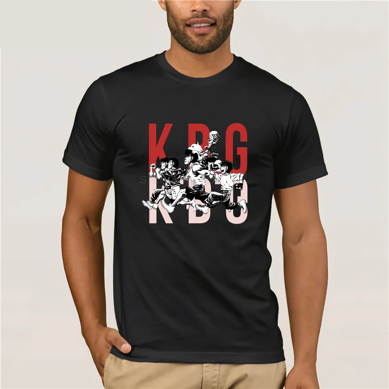 Hajime No Ippo K.B.G футболка с коротким рукавом брендовая одежда новый онлайн 3XL хлопок