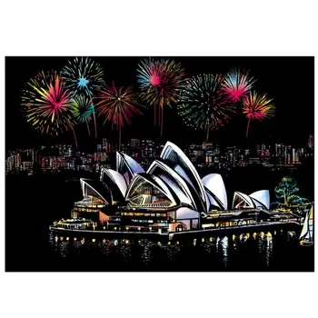 

Adult Decompression Scratching Paint Toy City View DIY Hand-painting Creative Birthday Gifts Y4UD