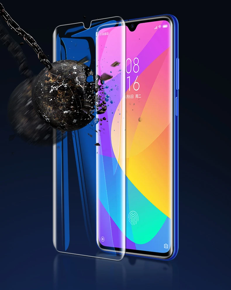 100D ультрафиолет закаленное стекло для Xiaomi mi CC9 Pro note 10 pro Защита экрана для redmi note 8 7 6 5 Pro mi 8 9 SE Lite