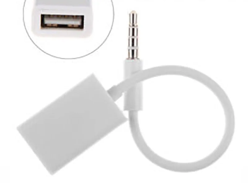 3,5 мм штекер AUX аудио заглушка к USB 2,0 Женский Konverter Kabel Автомобильный MP3 высокого качества горячий BBC