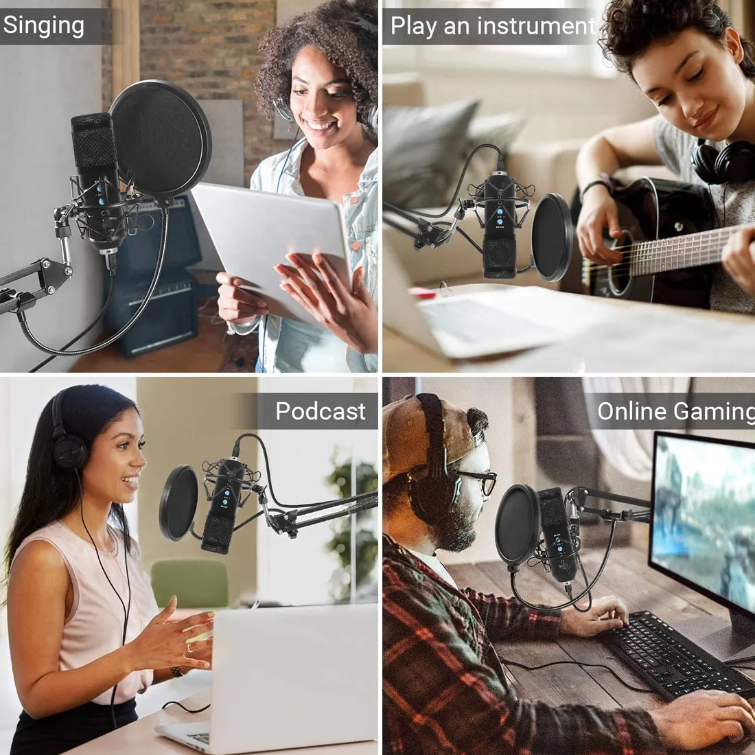 BM858 USB Computer Microphone Studio Professional