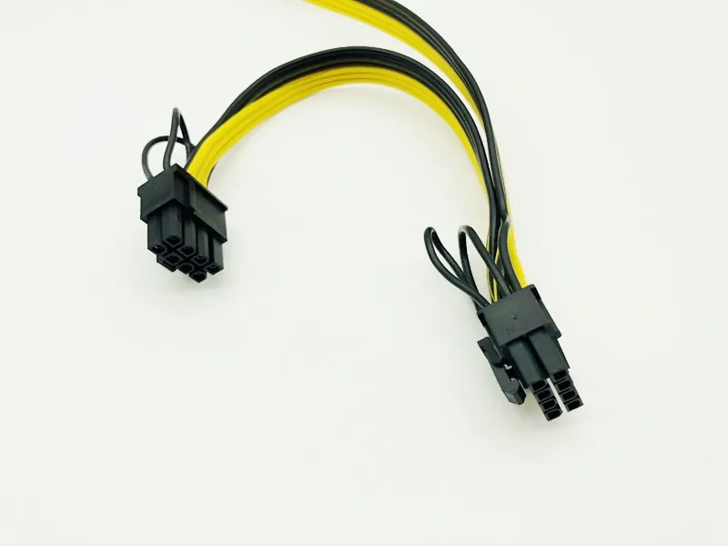 Power Cable PCIE Video Card Dual 8pin (6+2) Splitter Power Supply Wire 250 Female Terminal 18AWG Cables for ETH BTC Miner Mining