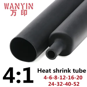 5Meter 4:1 Heat Shrink Tube With Glue Thermoretractile Heat Shrinkable Tubing Dual Wall Heat Shrink Tubing 6 8 12 16 24 40 52 72