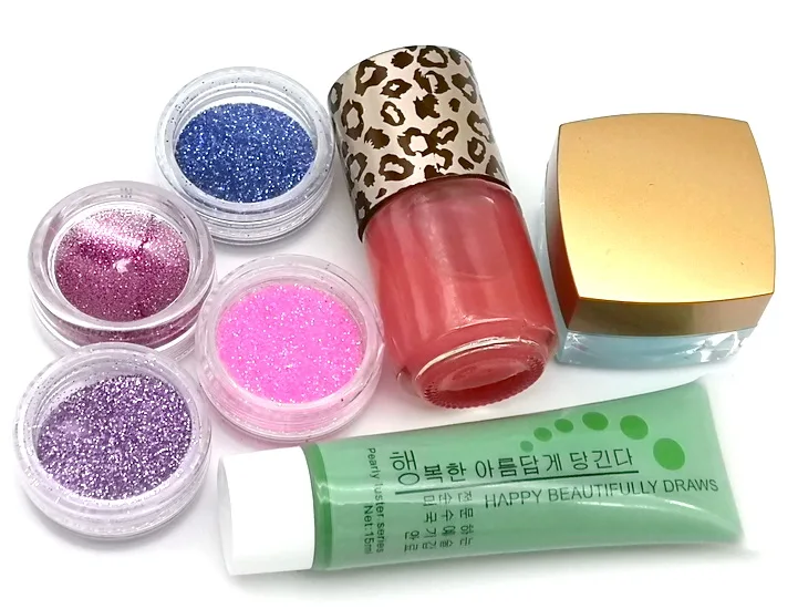 Acrylic Nail Art Kit Manicure Set Colorful Gel Nail Glitter Powder Decoration Nail Polish Brush Nail 4