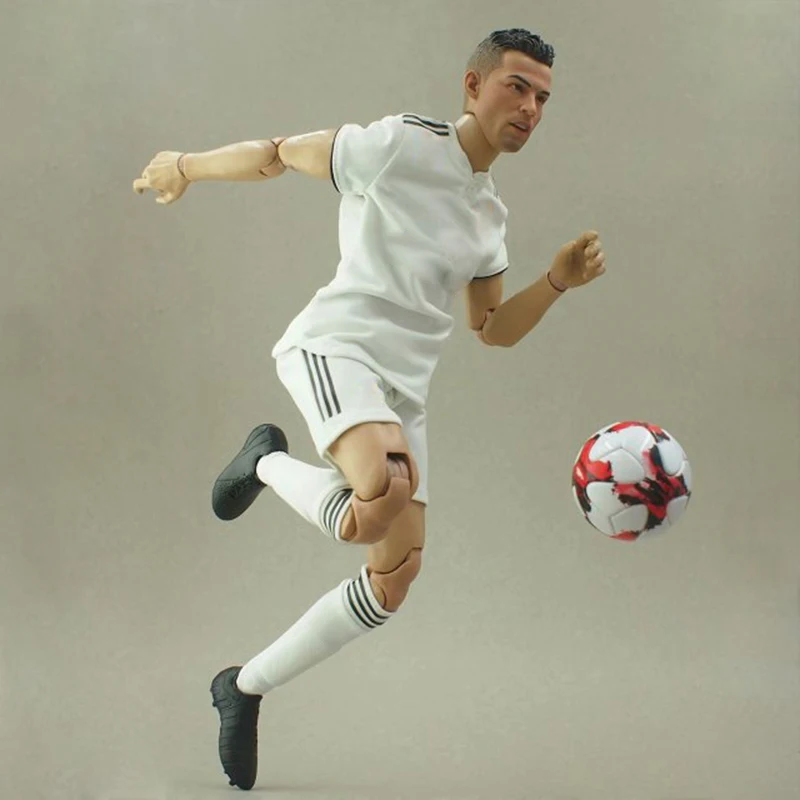 Boneco colecionável do futebol em escala 1/6, figura de ação cristiano