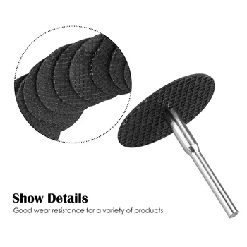 

50pcs 32mm Cutting Wheel Discs W/ Mandrel For Rotary Tool Fiberglass Reinforced