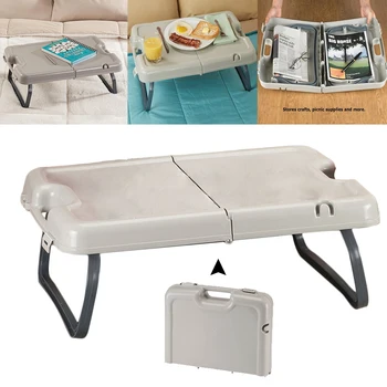 

Ultra Light Plastic Mini Portable Beach Barbecue Hiking Picnic Storage Case Foldable Table Travel Camping Outdoor Furniture