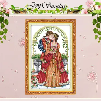 

Forever Love Counted Cross Stitch 11CT Printed 14CT Handmade Cross Stitch Set Chinese Cross-stitch Kits Embroidery Needlework