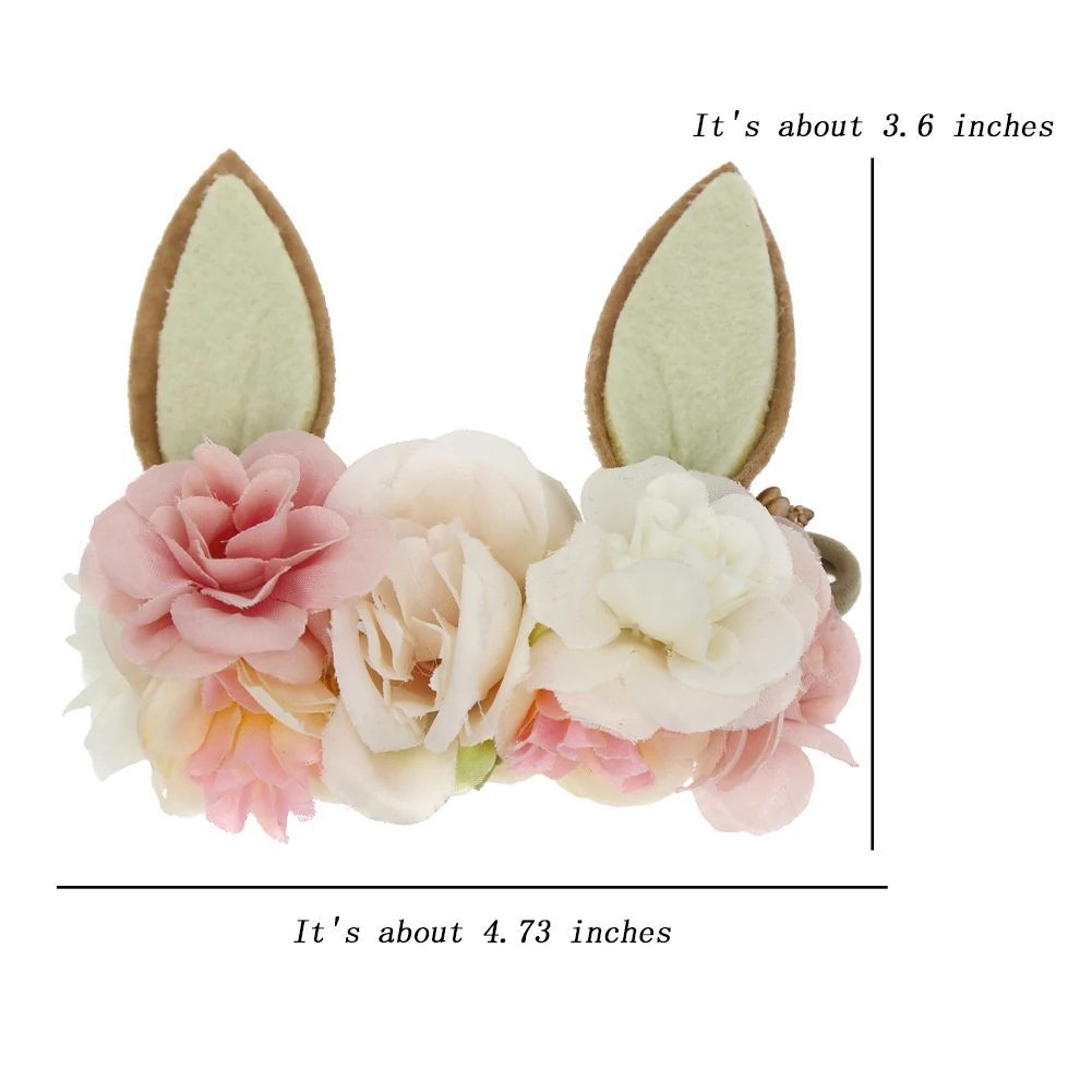 Lovely Baby Girls Easter Day Headband Rabbit Ear Newborn Photo Props Cute Elastic Flower Crown Hairbands Party Hair Accessories hair bands hair accessories hair headband accessories baby headband set