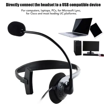 

1 PC Single-Sided Wired Headphone Headset with Noise Canceling Microphone Clear Call Airline Head-mounted Headphones