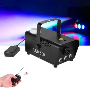 

High Quality Remote Control 500W Fog Machine With RGB LED Lights/Full Color Smoke Machine/Stage Party Smoke Generator/LED Fogger