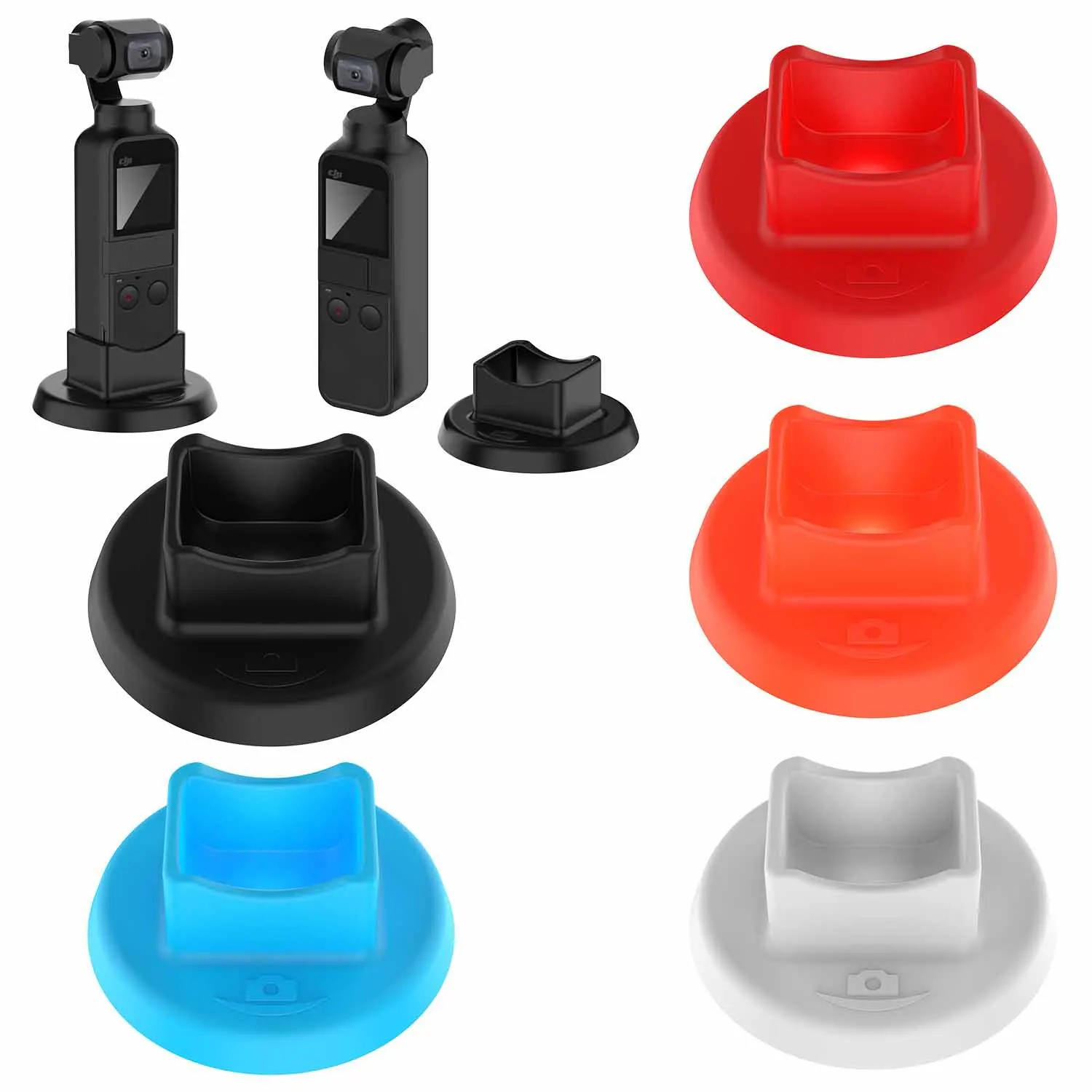 

For DJI OSMO Pocket Handheld Gimbal Camera Soft Silicone Support Base Holder Bracket Skid-proof Gimbal Accessories Candy Color