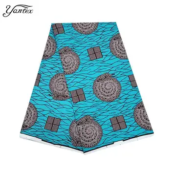 

YANTEX African Wax Prints Fabric 6 Yards New Ankara Nigeria Veritable Wax African Prints Ankara Wax Batik Fabric For Patchwork