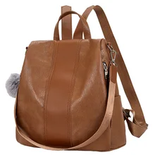 Корейский стиль стиль двойной обратно Противоугонный рюкзак поколение жира ретро рюкзак напрямую от производителя Soli