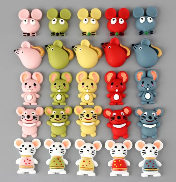 10pcs/lot Resin Mouse , Resin Flatback Cabochon for Embellishment, Hair Bow Cente