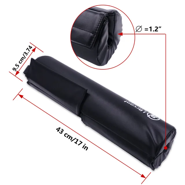 Hip Thrusts Barbell Squat Pad Non-Slip with Thick Foam PU Leather Padding Neck Shoulders Protective Gym Weightlifting Training 3
