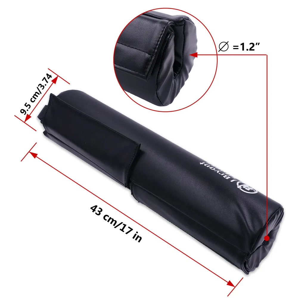 Hip Thrusts Barbell Squat Pad Non-Slip with Thick Foam PU Leather Padding Neck Shoulders Protective Gym Weightlifting Training 3