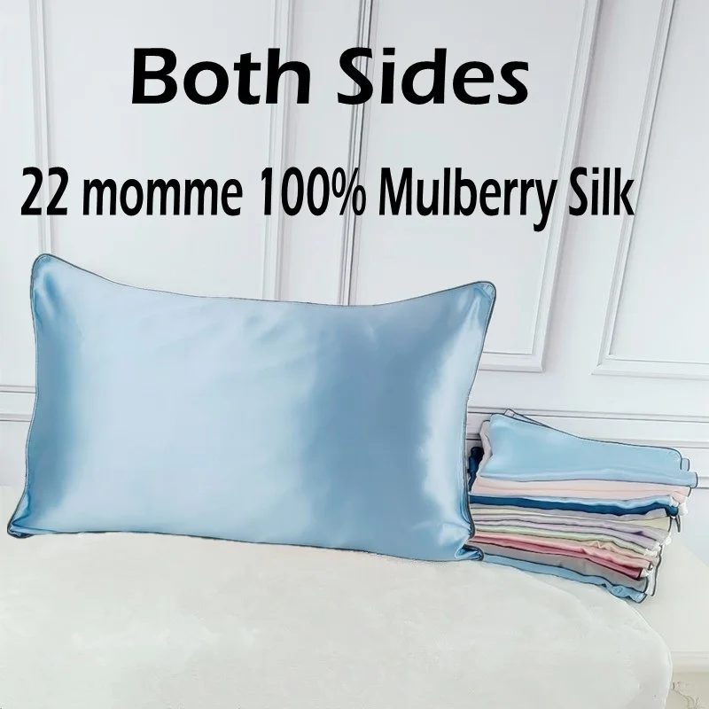 

Both Sides 100% mulberry Silk 22 momme satin silk multicolor pillowcases pillow cases Envelope Closure standard queen king LS001