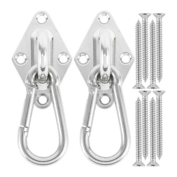 

800lb Capacity Heavy Duty Hammock Hanging Hooks Kit Swing Chair Stainless Steel For Hammocks Hangers Porch Swings